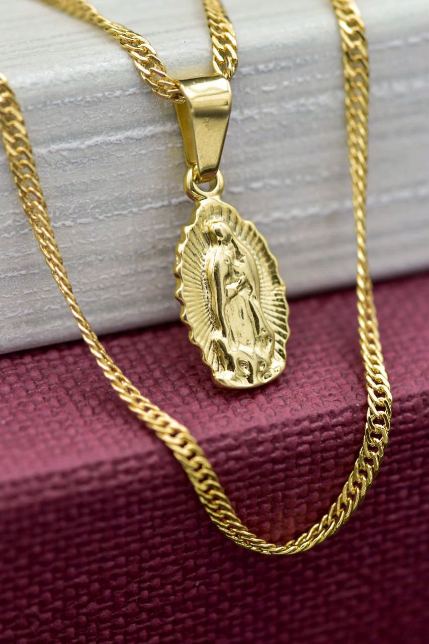 CADENA SINGAPUR 45 CM + VIRGEN GUADALUPE